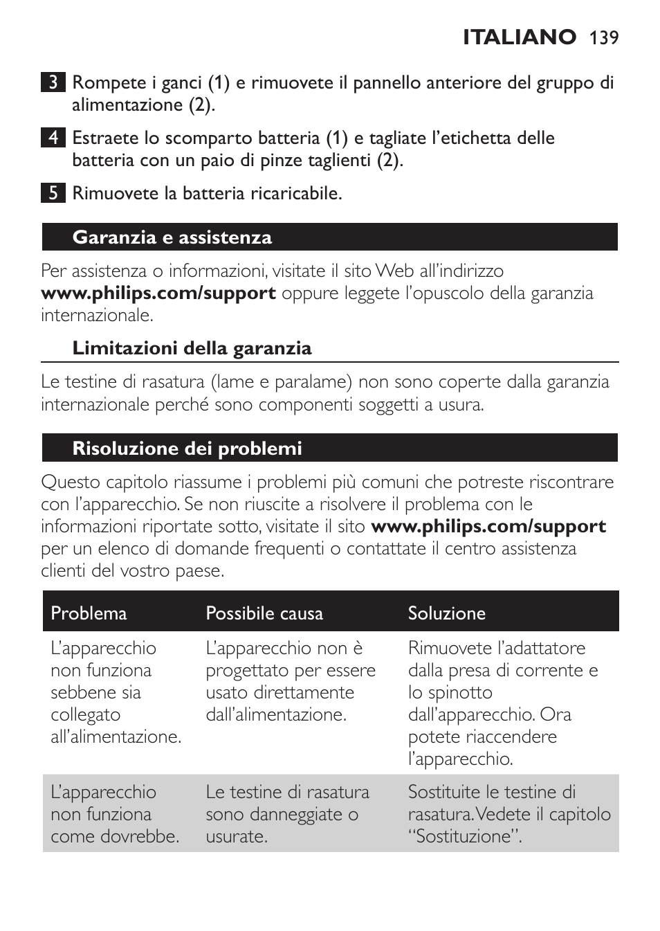 Philips Click&Style afeitado y arreglo personal User Manual | Page 139 / 228