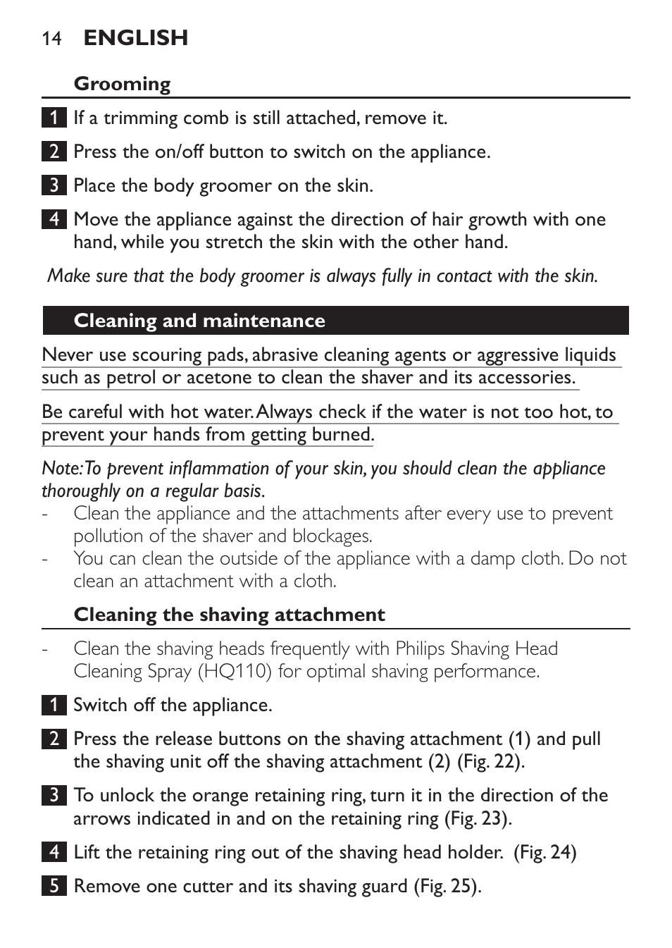 Philips Click&Style afeitado y arreglo personal User Manual | Page 14 / 228