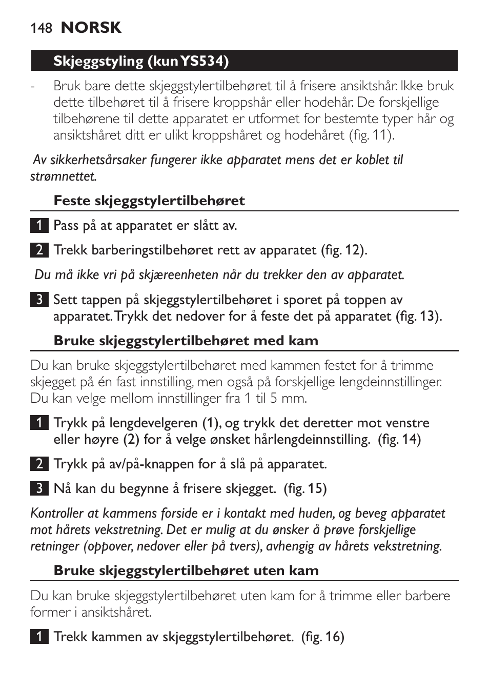 Philips Click&Style afeitado y arreglo personal User Manual | Page 148 / 228