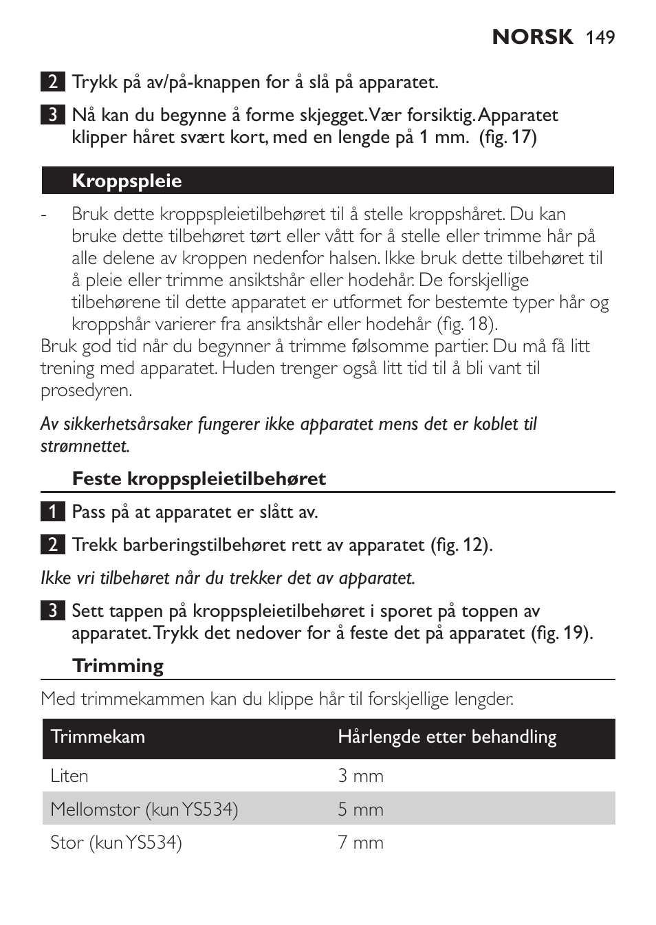 Philips Click&Style afeitado y arreglo personal User Manual | Page 149 / 228