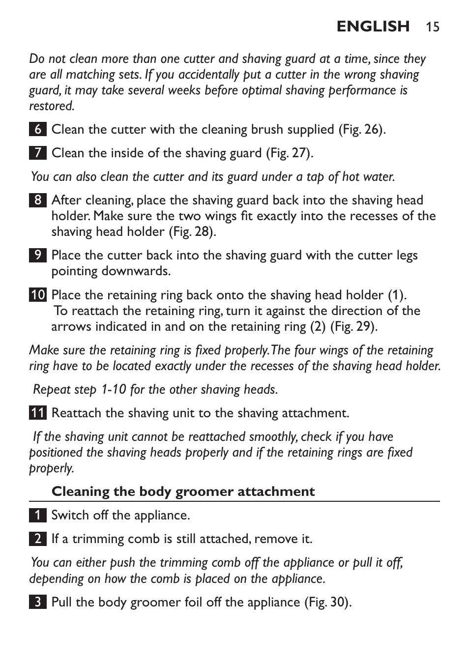 Philips Click&Style afeitado y arreglo personal User Manual | Page 15 / 228