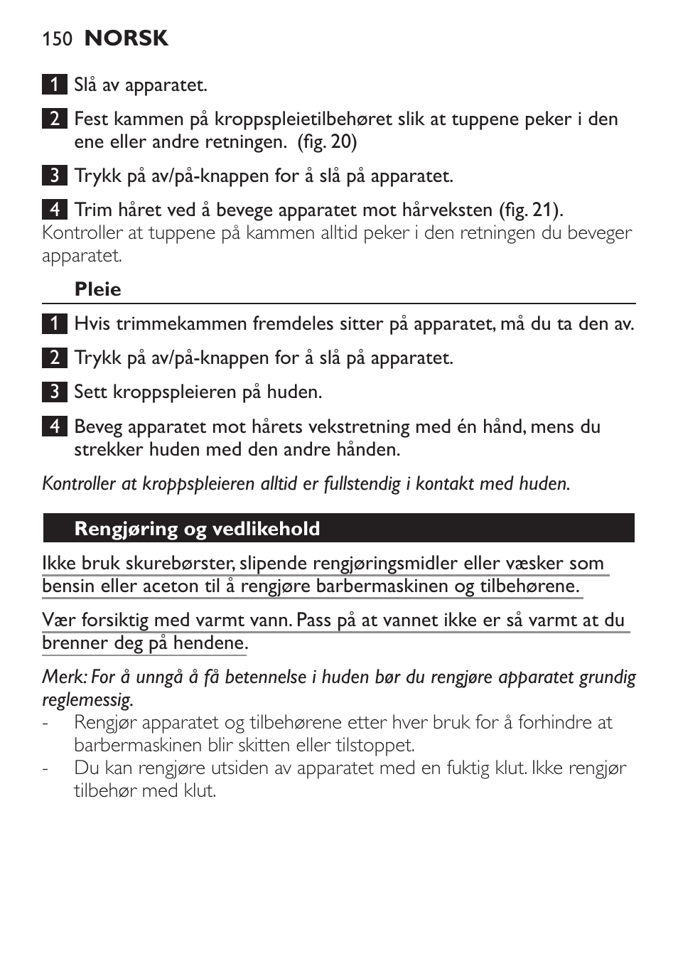 Philips Click&Style afeitado y arreglo personal User Manual | Page 150 / 228