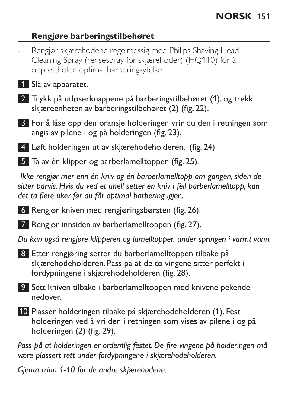 Philips Click&Style afeitado y arreglo personal User Manual | Page 151 / 228