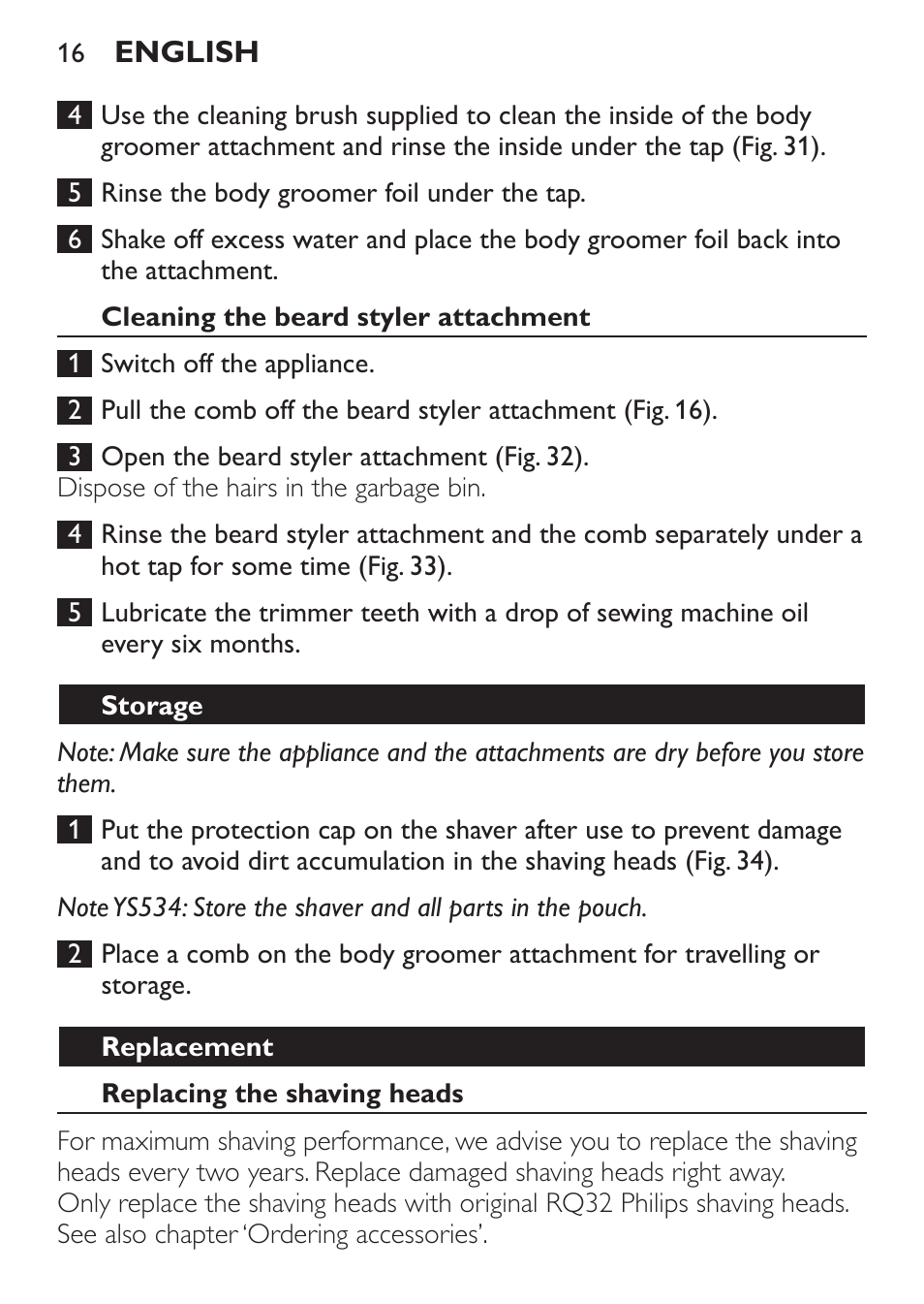 Philips Click&Style afeitado y arreglo personal User Manual | Page 16 / 228