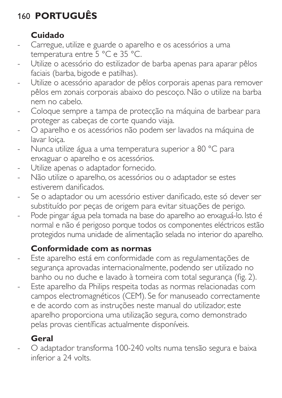 Philips Click&Style afeitado y arreglo personal User Manual | Page 160 / 228
