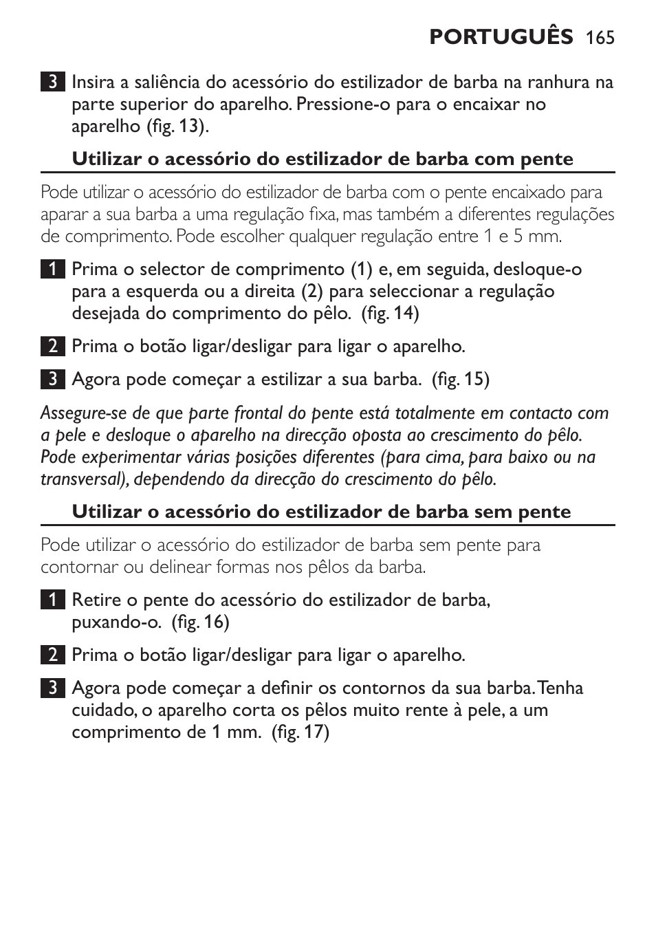 Philips Click&Style afeitado y arreglo personal User Manual | Page 165 / 228