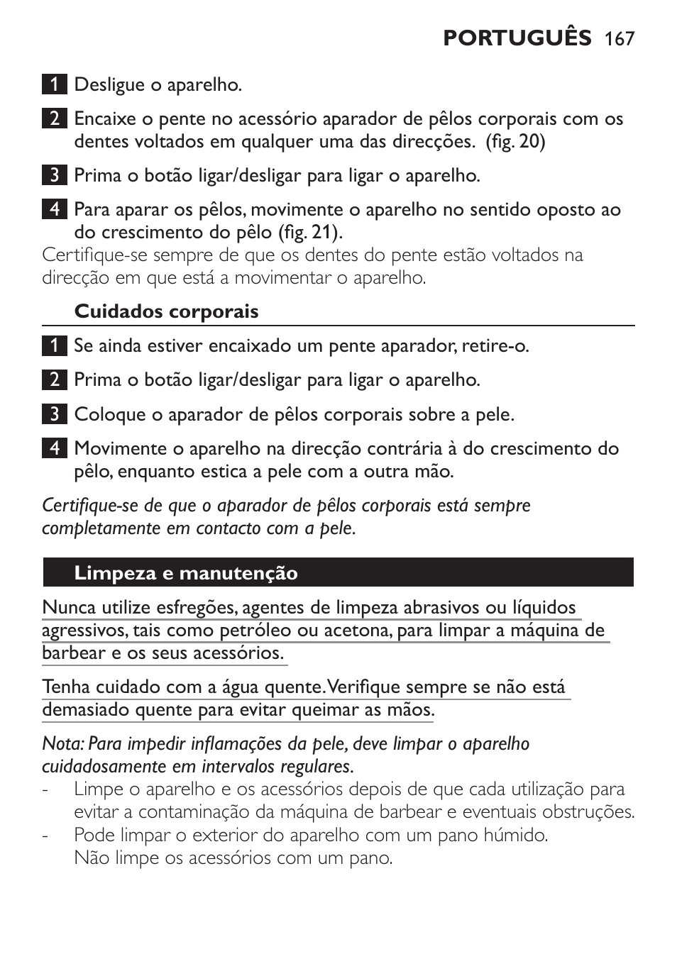 Philips Click&Style afeitado y arreglo personal User Manual | Page 167 / 228
