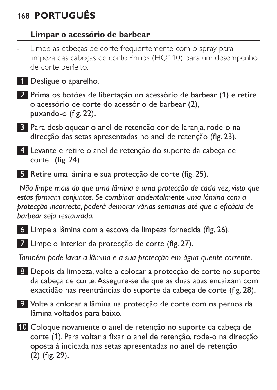 Philips Click&Style afeitado y arreglo personal User Manual | Page 168 / 228