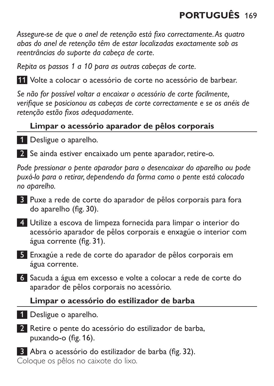 Philips Click&Style afeitado y arreglo personal User Manual | Page 169 / 228