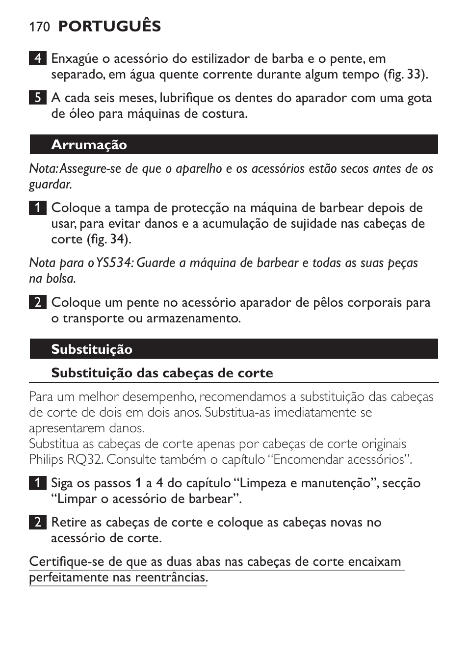 Philips Click&Style afeitado y arreglo personal User Manual | Page 170 / 228
