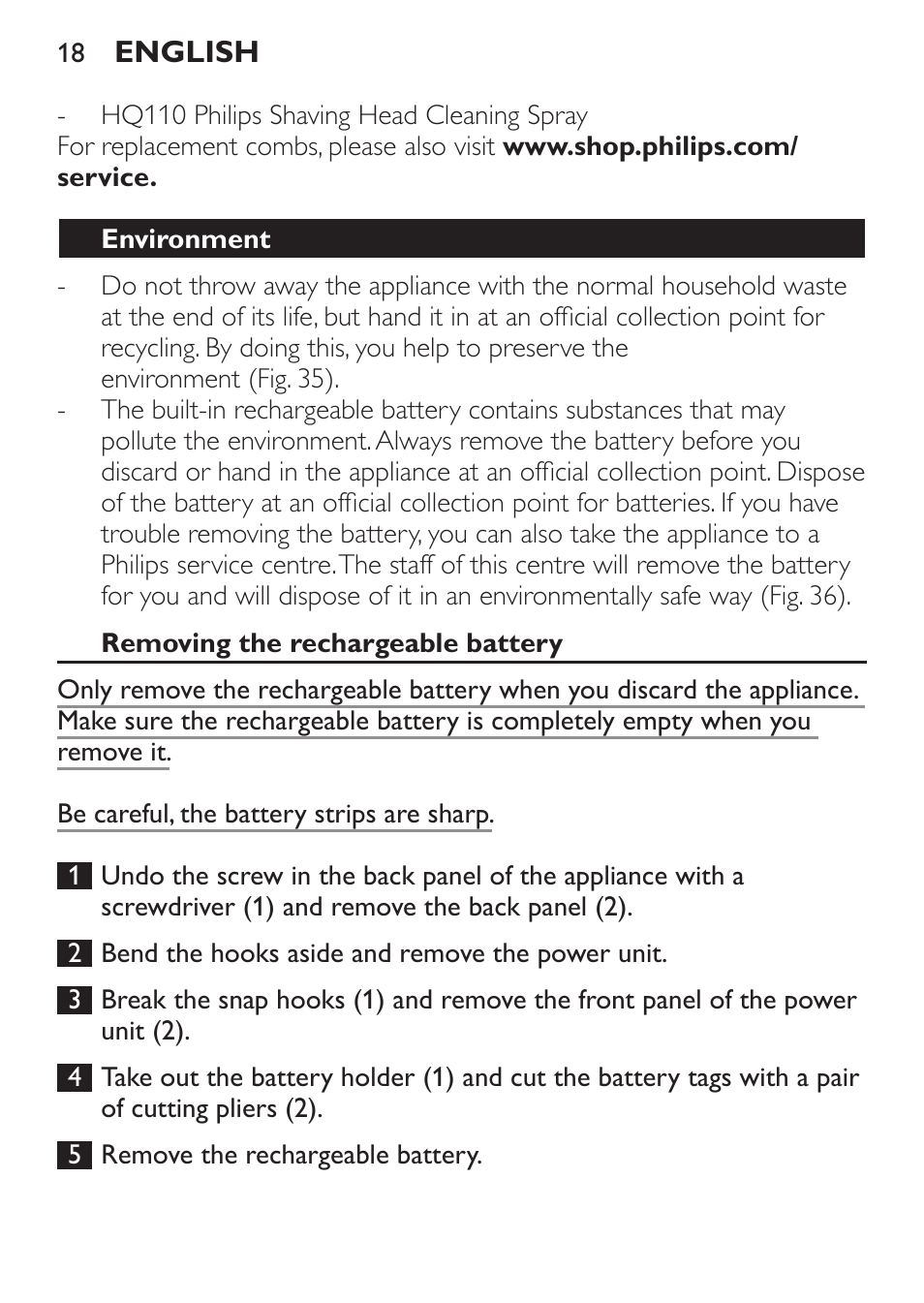 Philips Click&Style afeitado y arreglo personal User Manual | Page 18 / 228