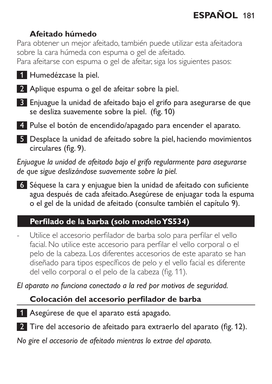 Philips Click&Style afeitado y arreglo personal User Manual | Page 181 / 228