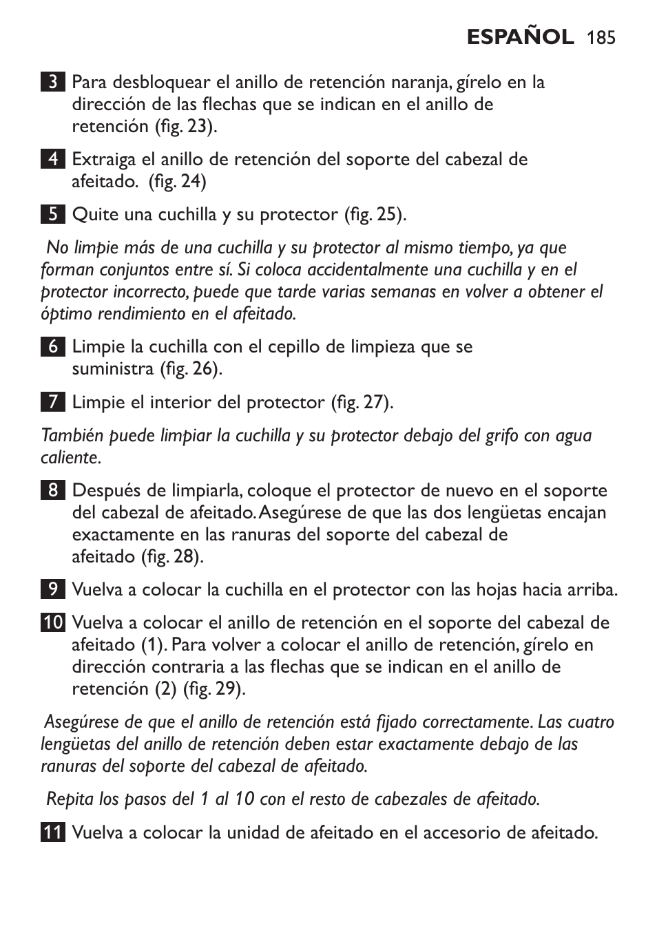 Philips Click&Style afeitado y arreglo personal User Manual | Page 185 / 228