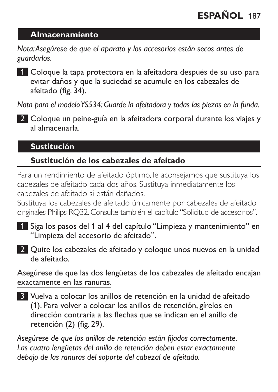 Philips Click&Style afeitado y arreglo personal User Manual | Page 187 / 228