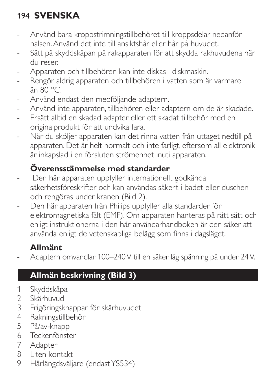 Philips Click&Style afeitado y arreglo personal User Manual | Page 194 / 228