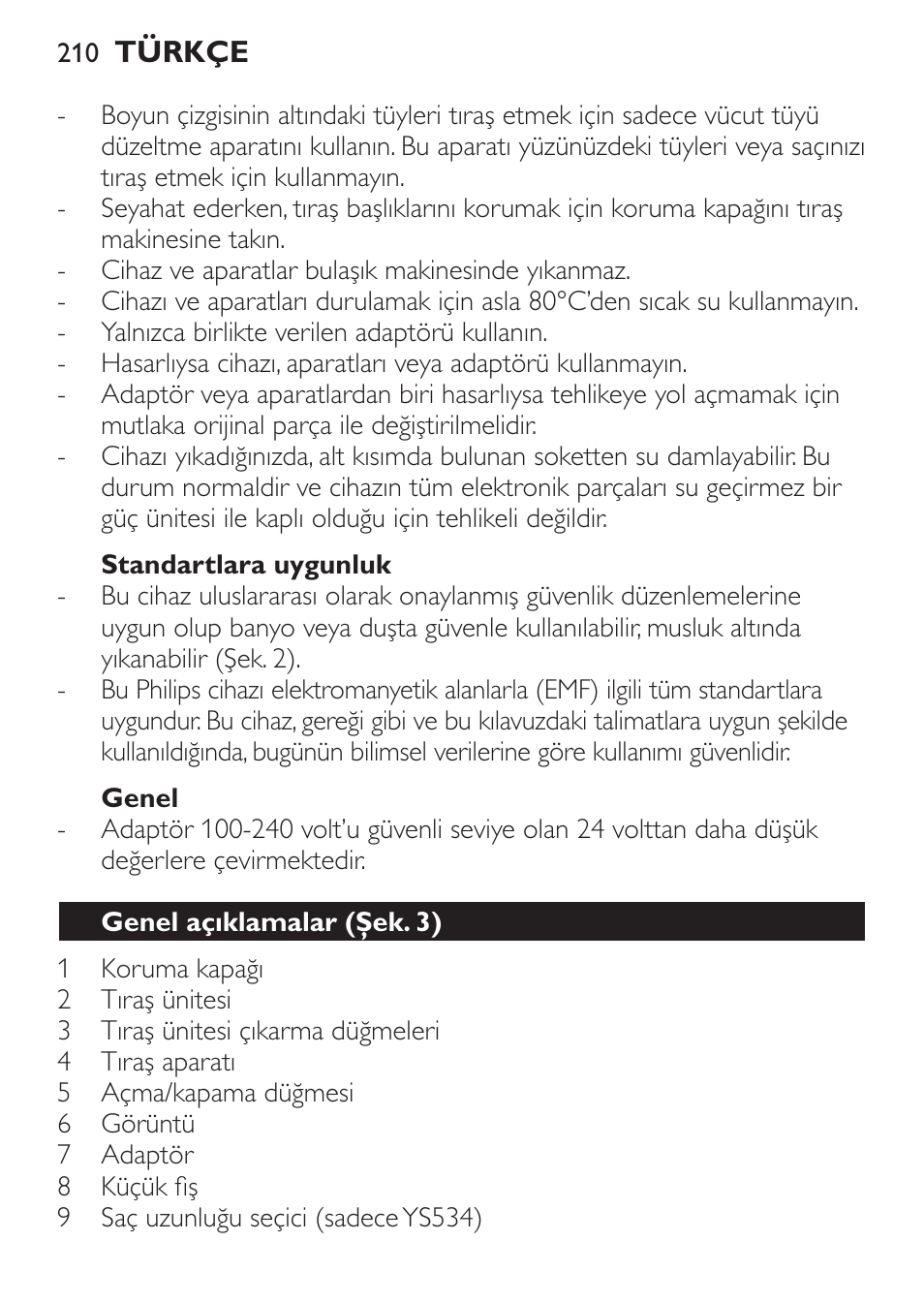 Philips Click&Style afeitado y arreglo personal User Manual | Page 210 / 228