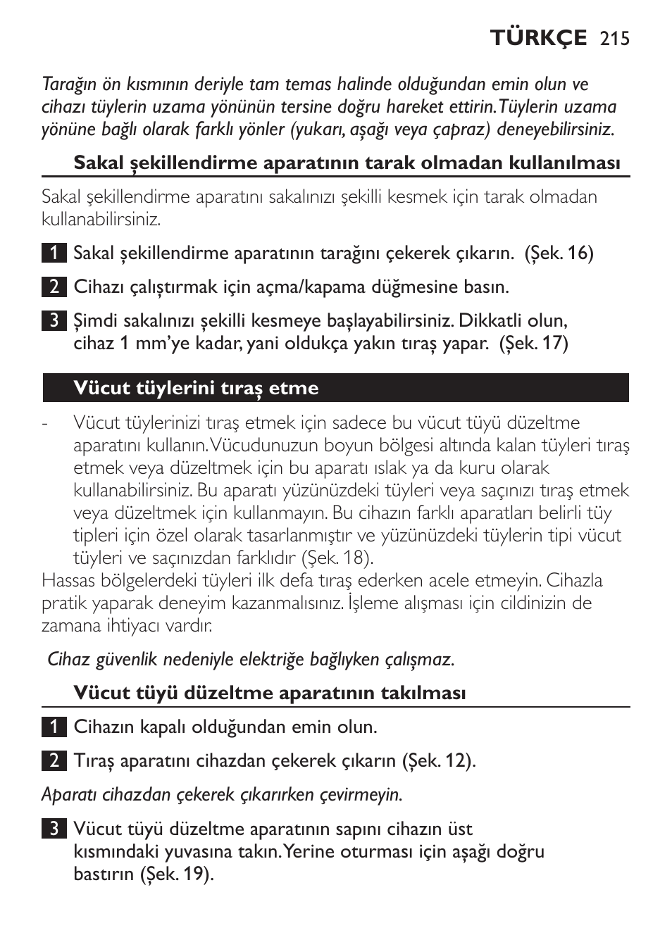 Philips Click&Style afeitado y arreglo personal User Manual | Page 215 / 228