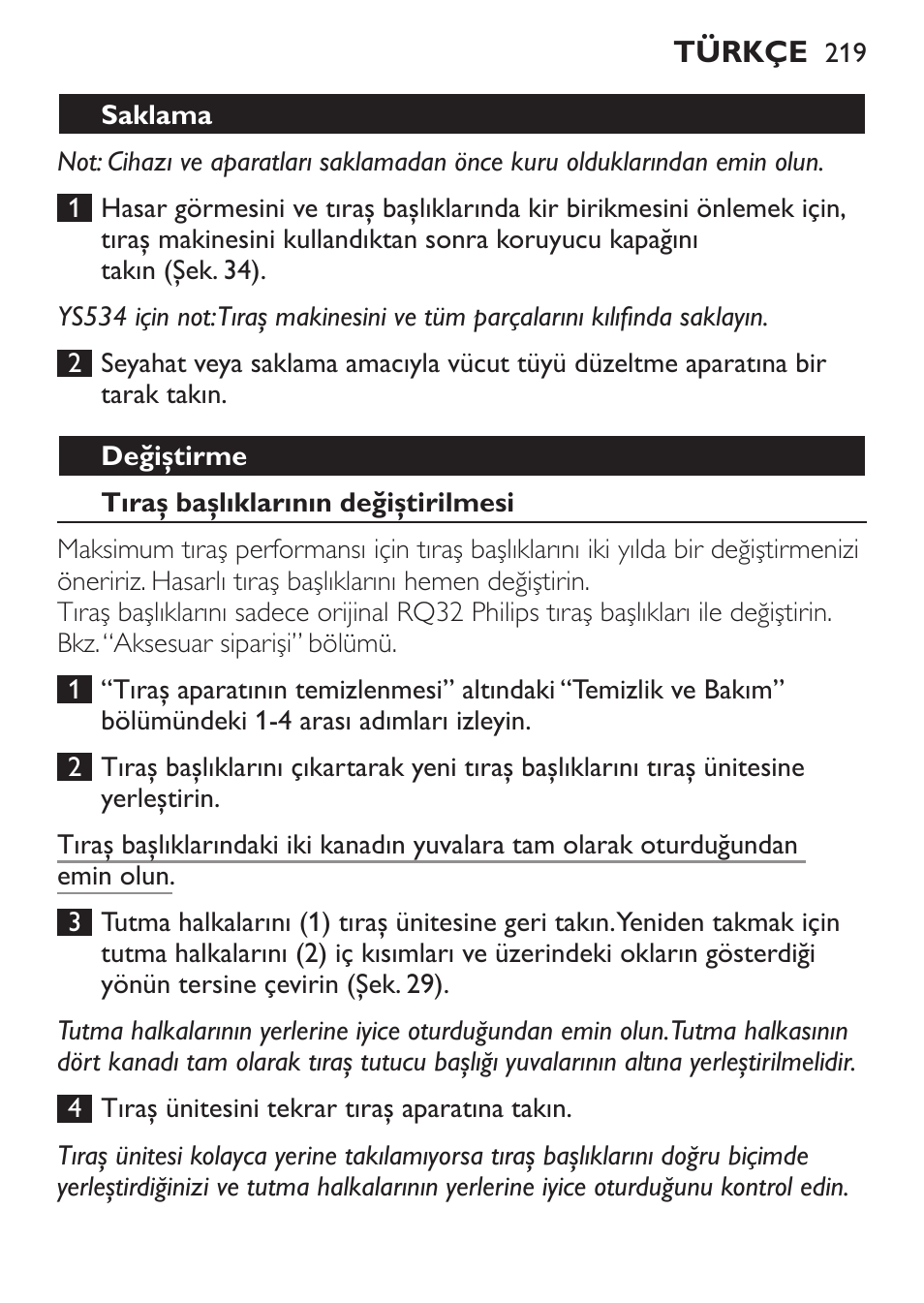 Philips Click&Style afeitado y arreglo personal User Manual | Page 219 / 228