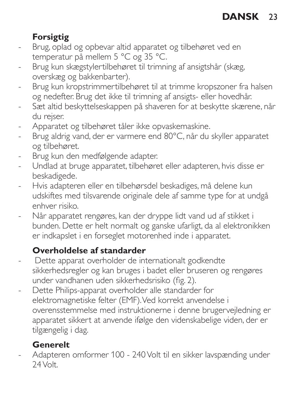 Philips Click&Style afeitado y arreglo personal User Manual | Page 23 / 228