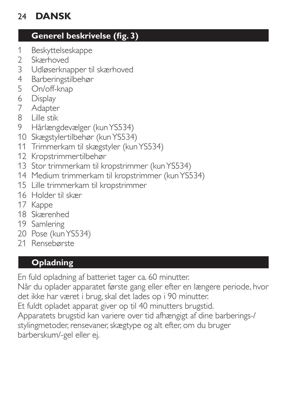 Philips Click&Style afeitado y arreglo personal User Manual | Page 24 / 228