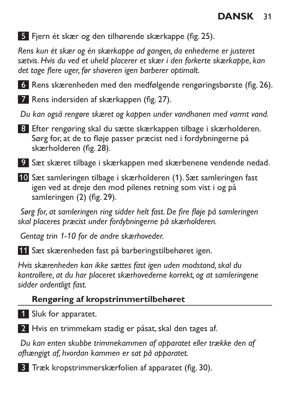 Philips Click&Style afeitado y arreglo personal User Manual | Page 31 / 228