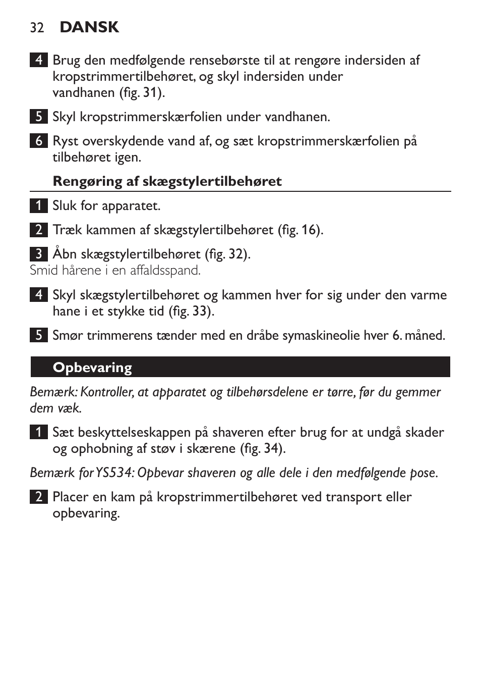 Philips Click&Style afeitado y arreglo personal User Manual | Page 32 / 228