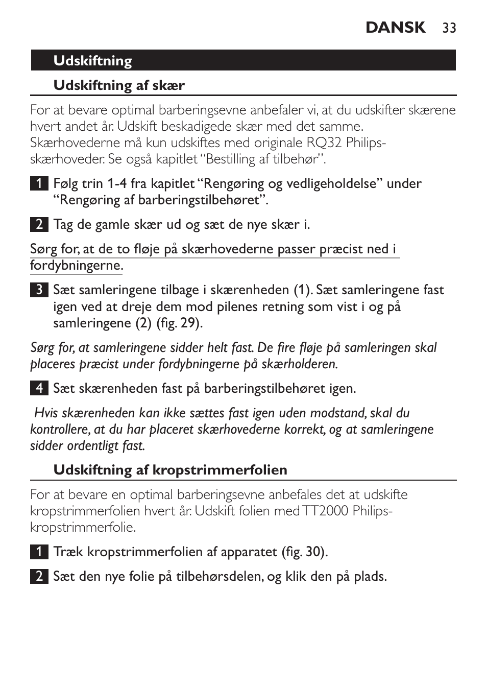 Philips Click&Style afeitado y arreglo personal User Manual | Page 33 / 228