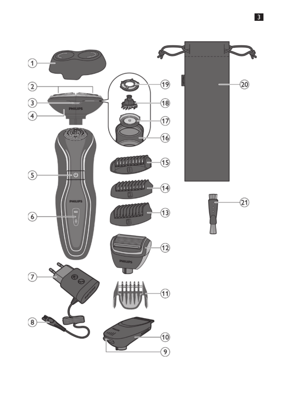 Philips Click&Style afeitado y arreglo personal User Manual | Page 4 / 228