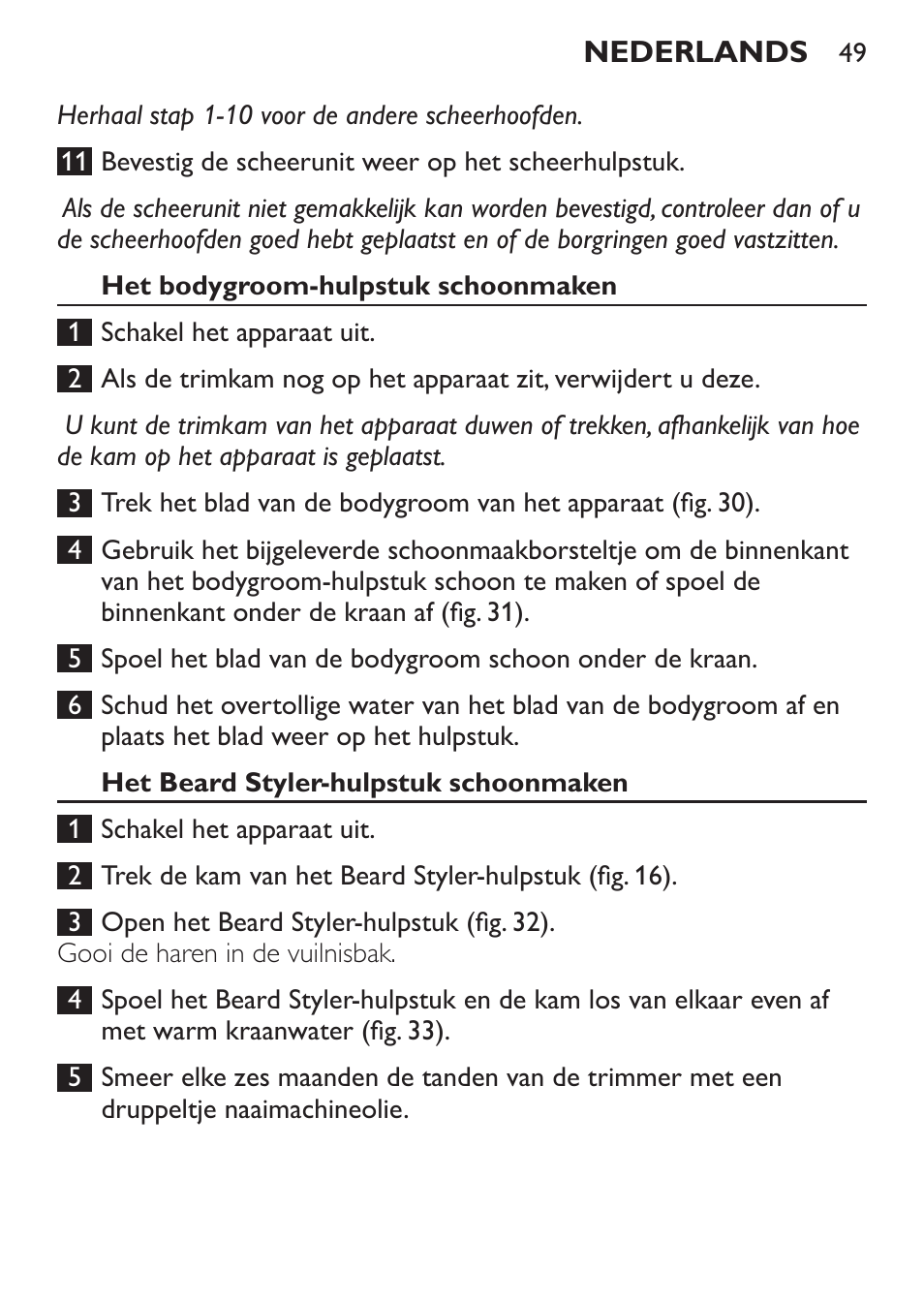 Philips Click&Style afeitado y arreglo personal User Manual | Page 49 / 228