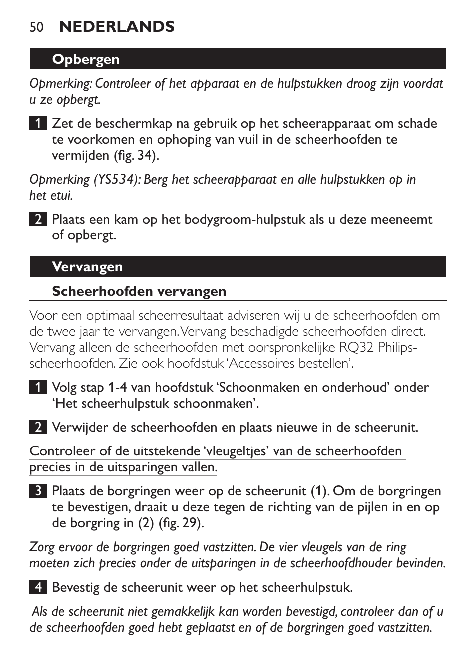 Philips Click&Style afeitado y arreglo personal User Manual | Page 50 / 228