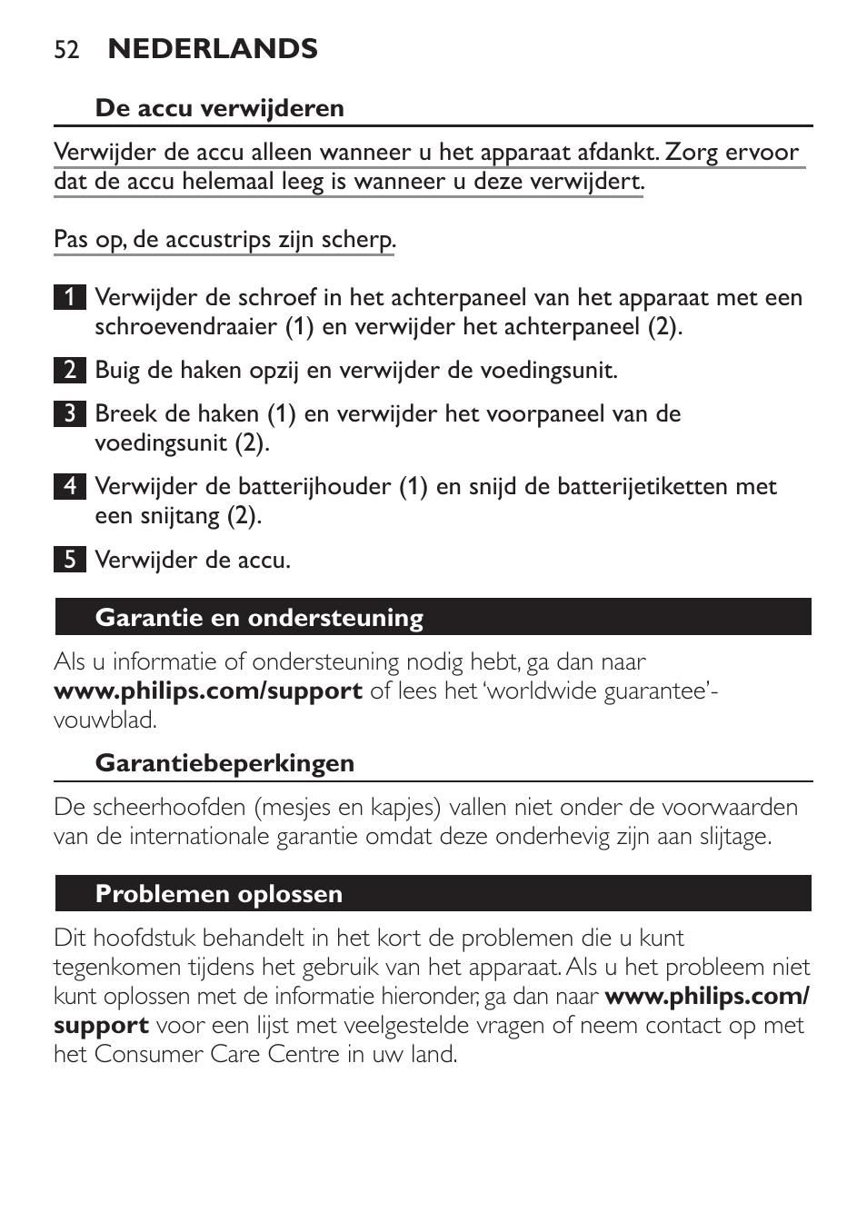 Philips Click&Style afeitado y arreglo personal User Manual | Page 52 / 228