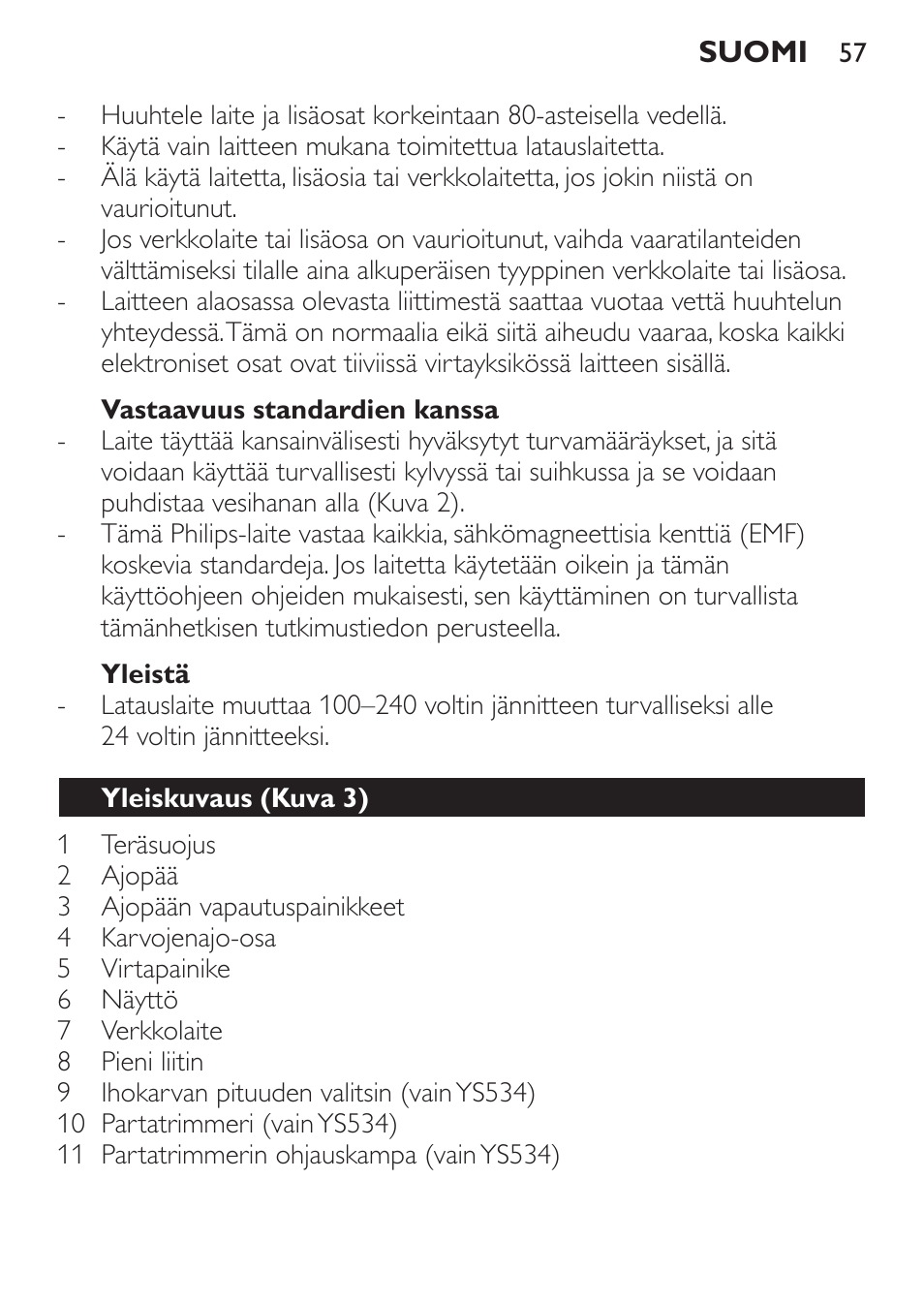 Philips Click&Style afeitado y arreglo personal User Manual | Page 57 / 228