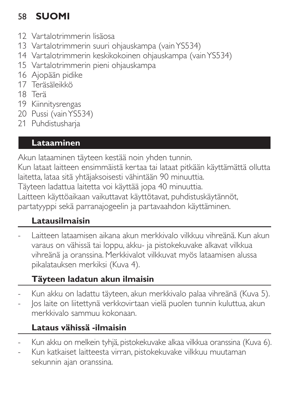 Philips Click&Style afeitado y arreglo personal User Manual | Page 58 / 228
