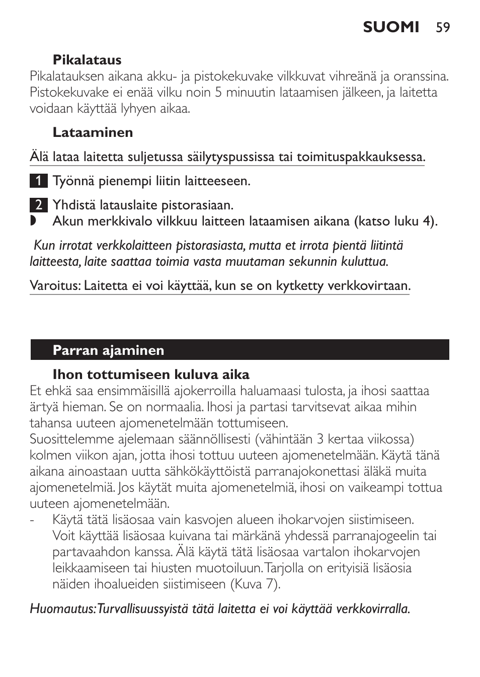 Philips Click&Style afeitado y arreglo personal User Manual | Page 59 / 228