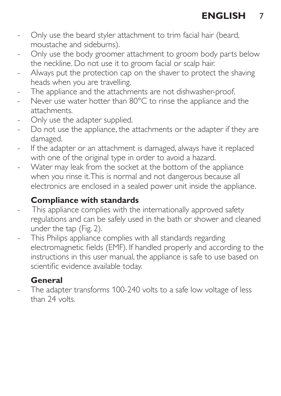 Philips Click&Style afeitado y arreglo personal User Manual | Page 7 / 228