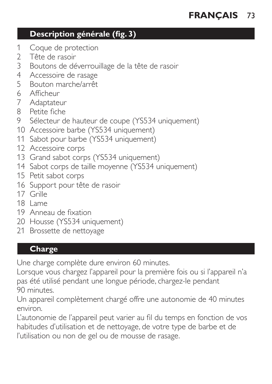 Philips Click&Style afeitado y arreglo personal User Manual | Page 73 / 228