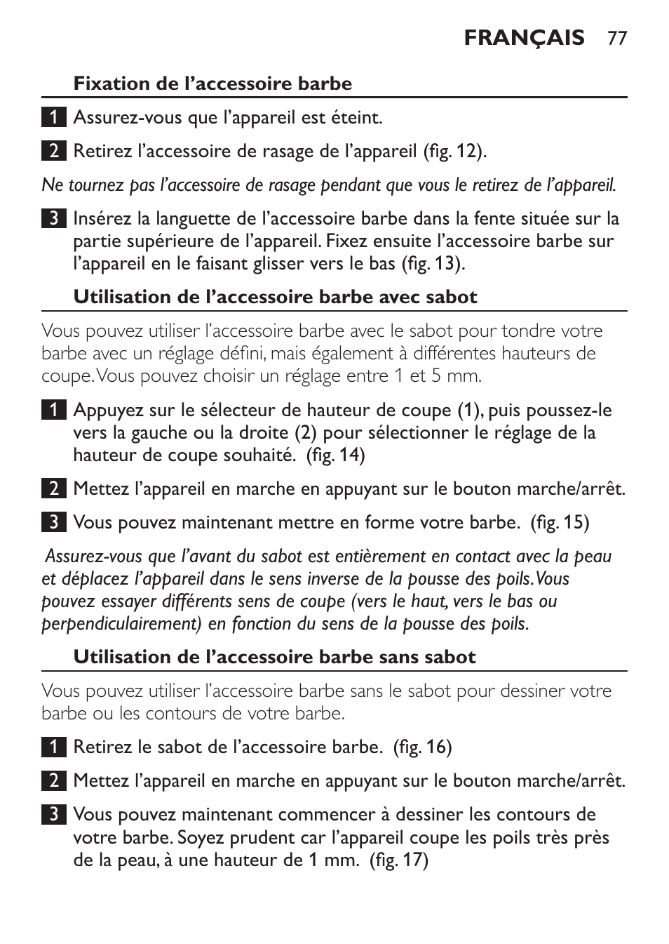 Philips Click&Style afeitado y arreglo personal User Manual | Page 77 / 228