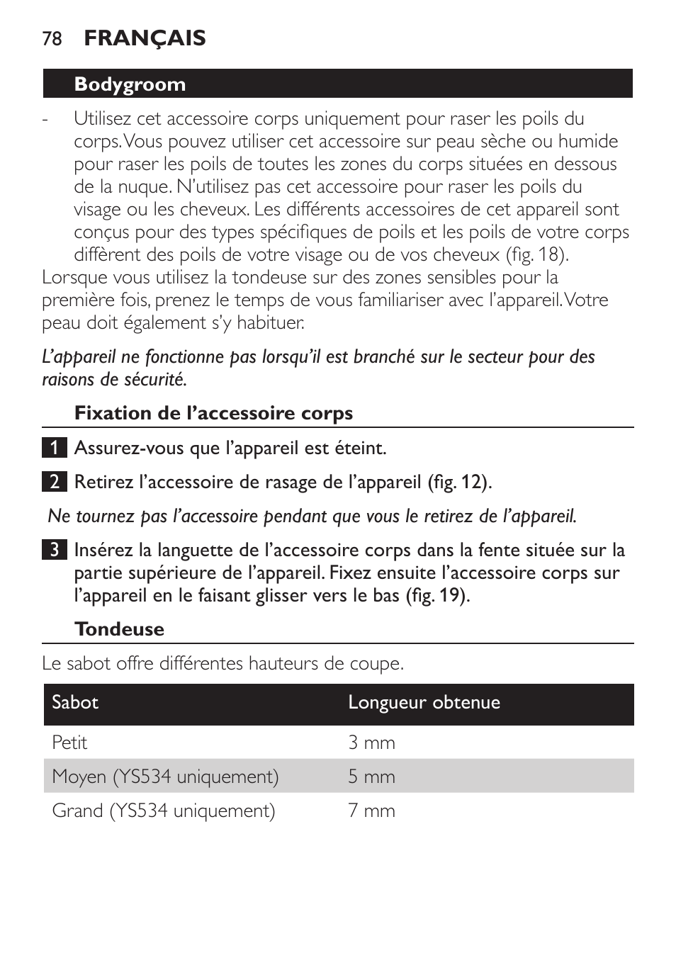 Philips Click&Style afeitado y arreglo personal User Manual | Page 78 / 228