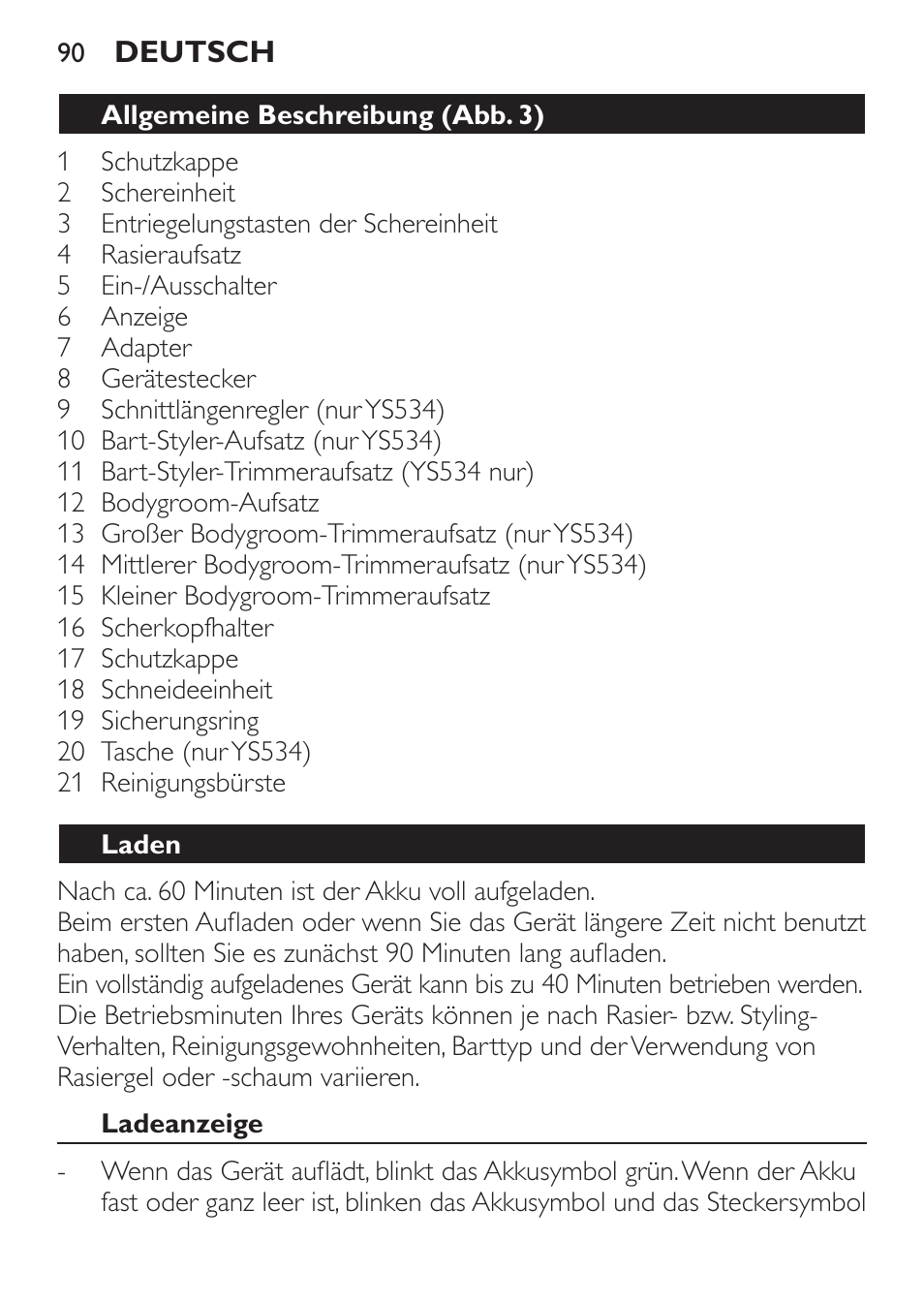 Philips Click&Style afeitado y arreglo personal User Manual | Page 90 / 228