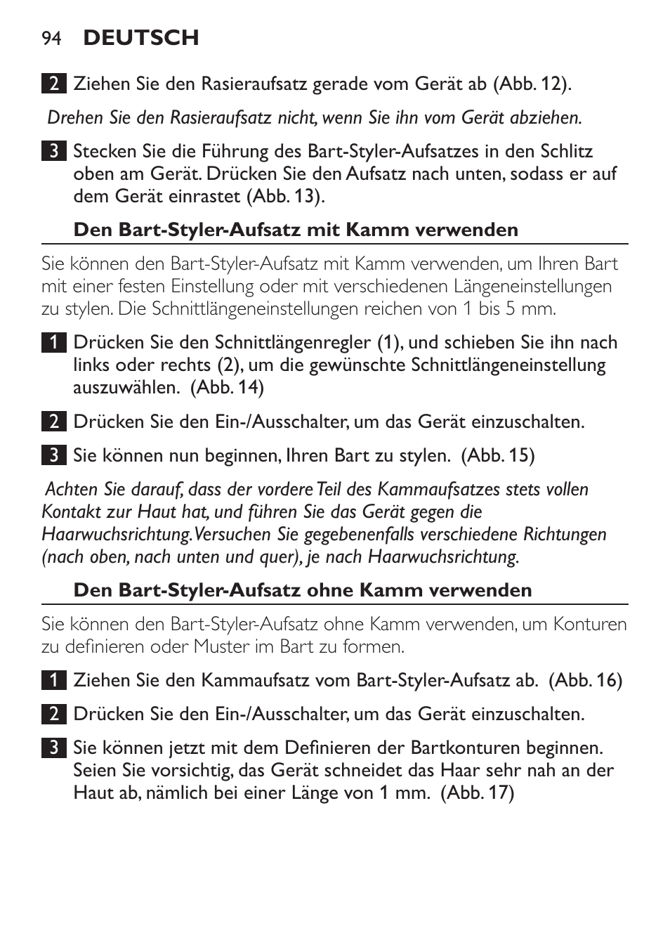 Philips Click&Style afeitado y arreglo personal User Manual | Page 94 / 228