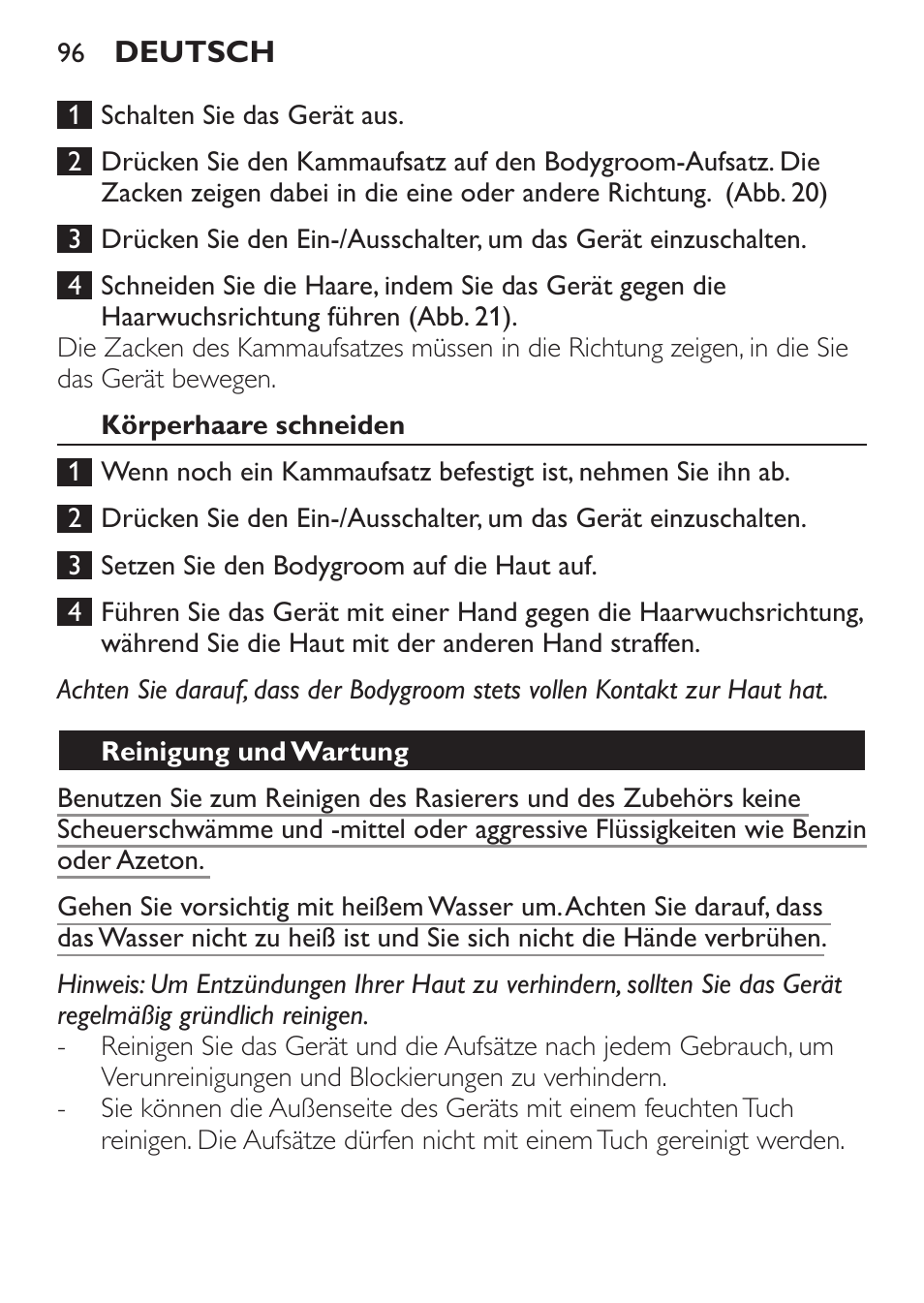 Philips Click&Style afeitado y arreglo personal User Manual | Page 96 / 228