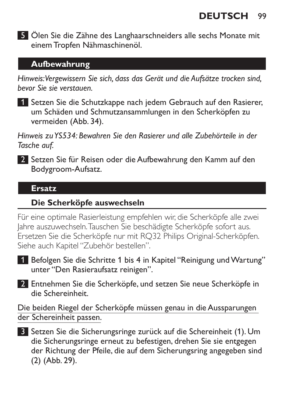 Philips Click&Style afeitado y arreglo personal User Manual | Page 99 / 228