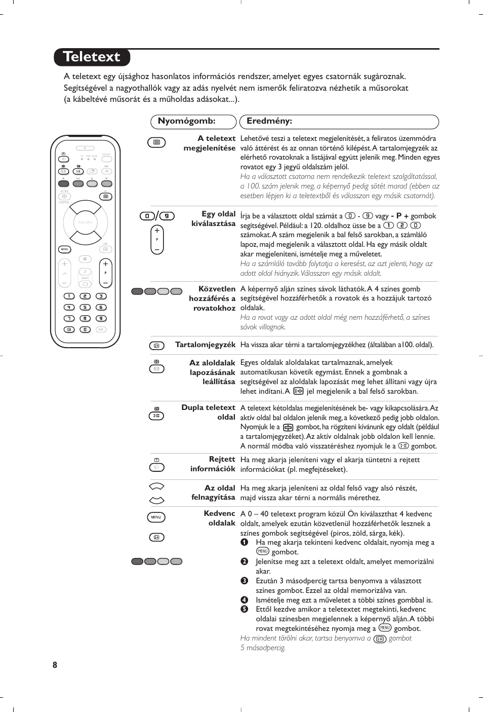 Teletext | Philips Matchline Flat TV User Manual | Page 44 / 120