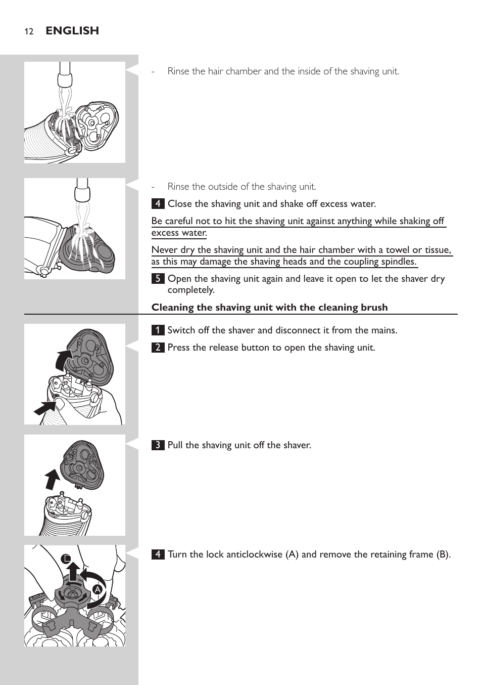 Philips SHAVER Series 5000 afeitadora eléctrica en seco User Manual | Page 12 / 230