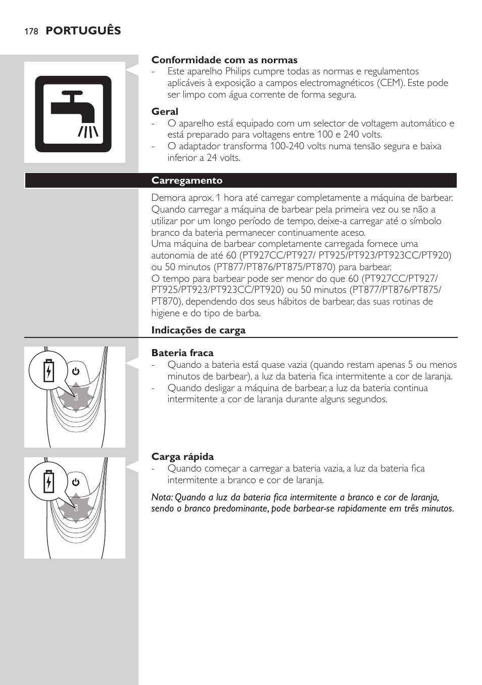 Philips SHAVER Series 5000 afeitadora eléctrica en seco User Manual | Page 178 / 230