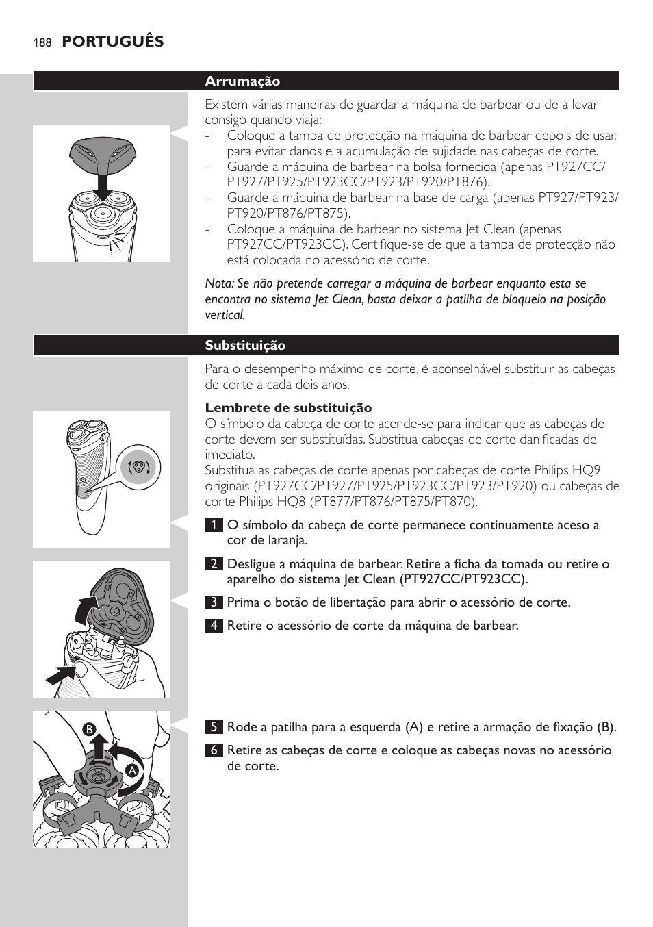 Philips SHAVER Series 5000 afeitadora eléctrica en seco User Manual | Page 188 / 230