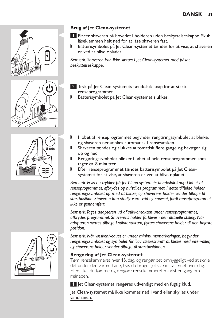 Philips SHAVER Series 5000 afeitadora eléctrica en seco User Manual | Page 31 / 230