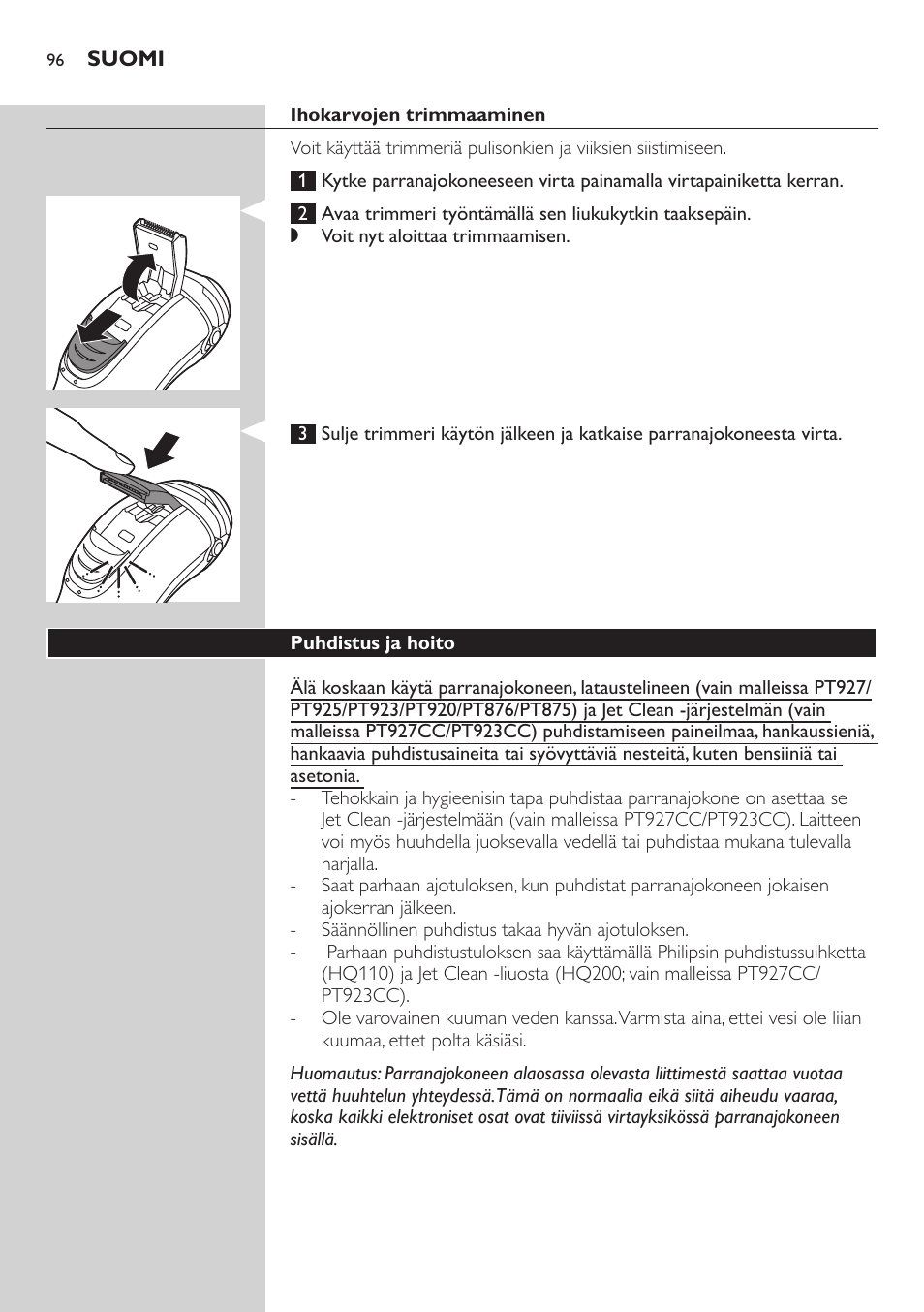 Philips SHAVER Series 5000 afeitadora eléctrica en seco User Manual | Page 96 / 230