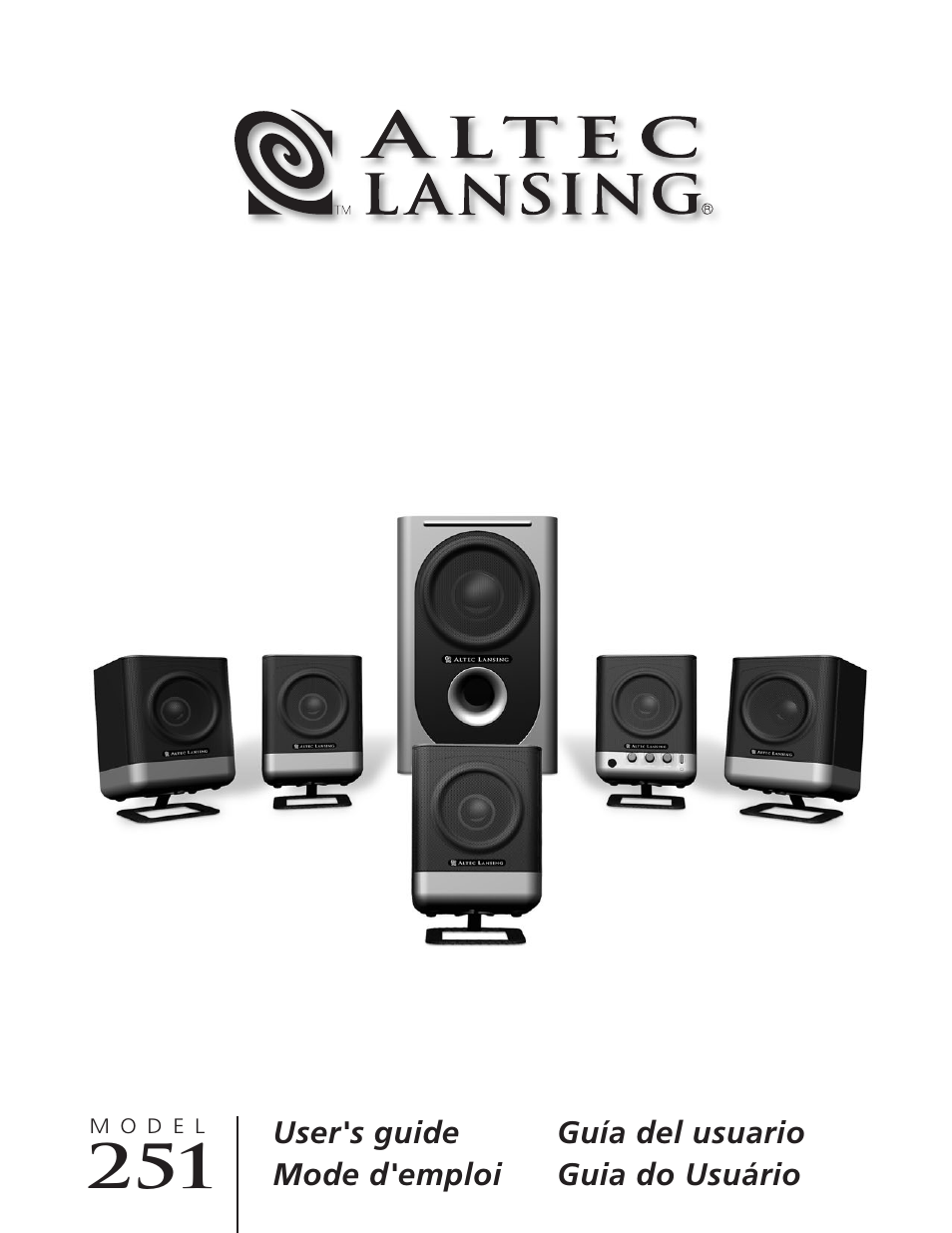Altec Lansing 251 User Manual | 10 pages