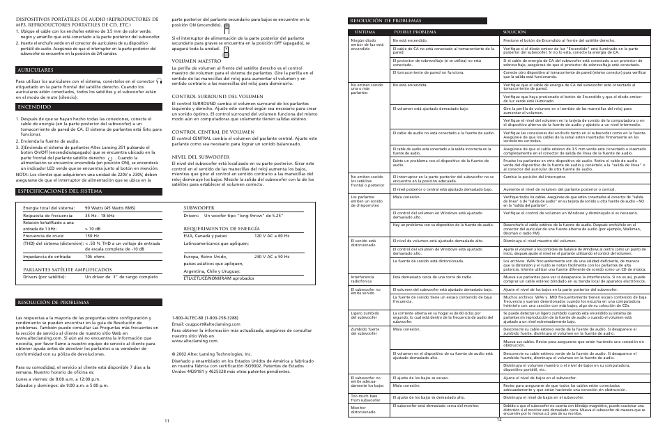 Altec Lansing 251 User Manual | Page 7 / 10